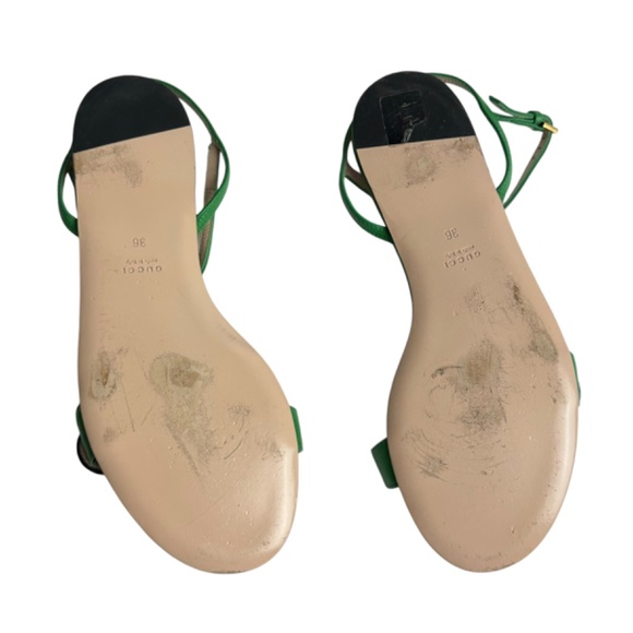 Authentic Gucci Sandals Shamarock Green Size 36 - Picture 5 of 9